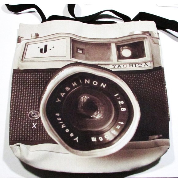Handbags - Yashica Camera Themed Tote Bag Polyester Travel Cameras Beach Shopping